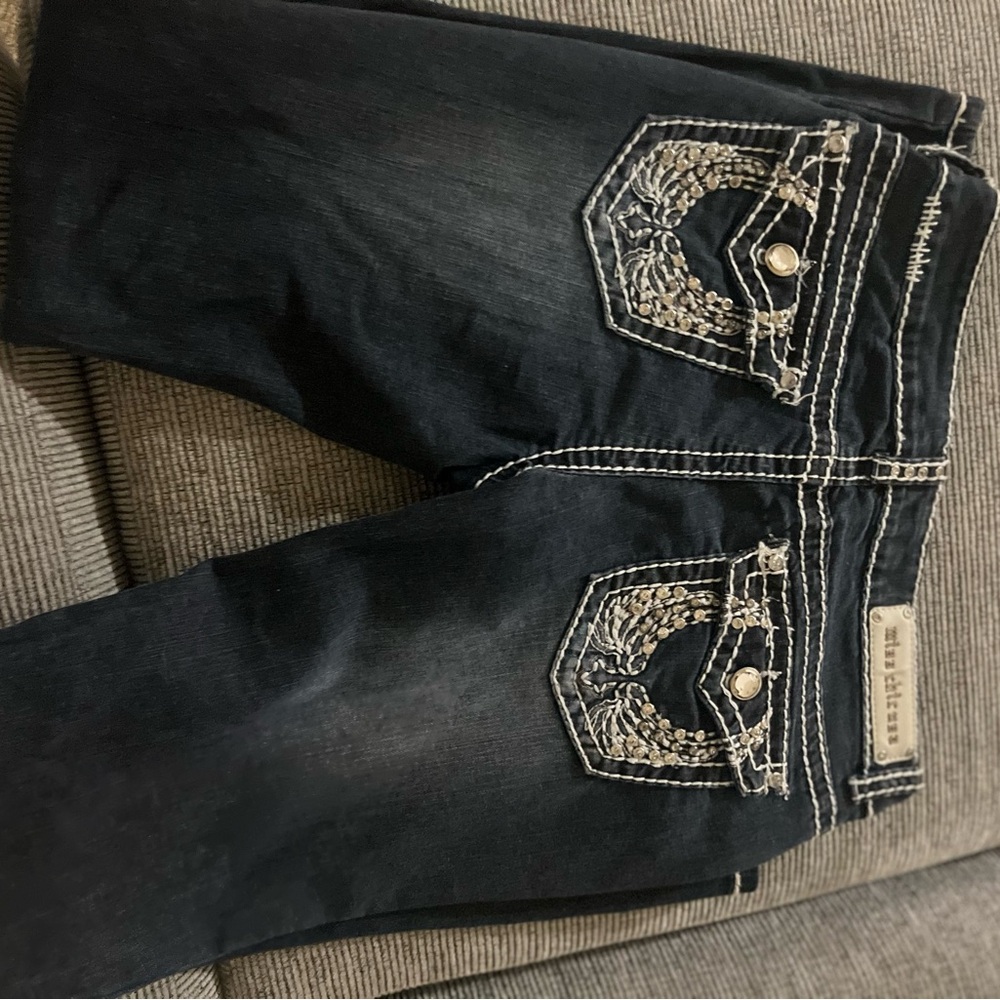 Brand new pair of miss chica jeans with white stitching - Picture 4 of 5